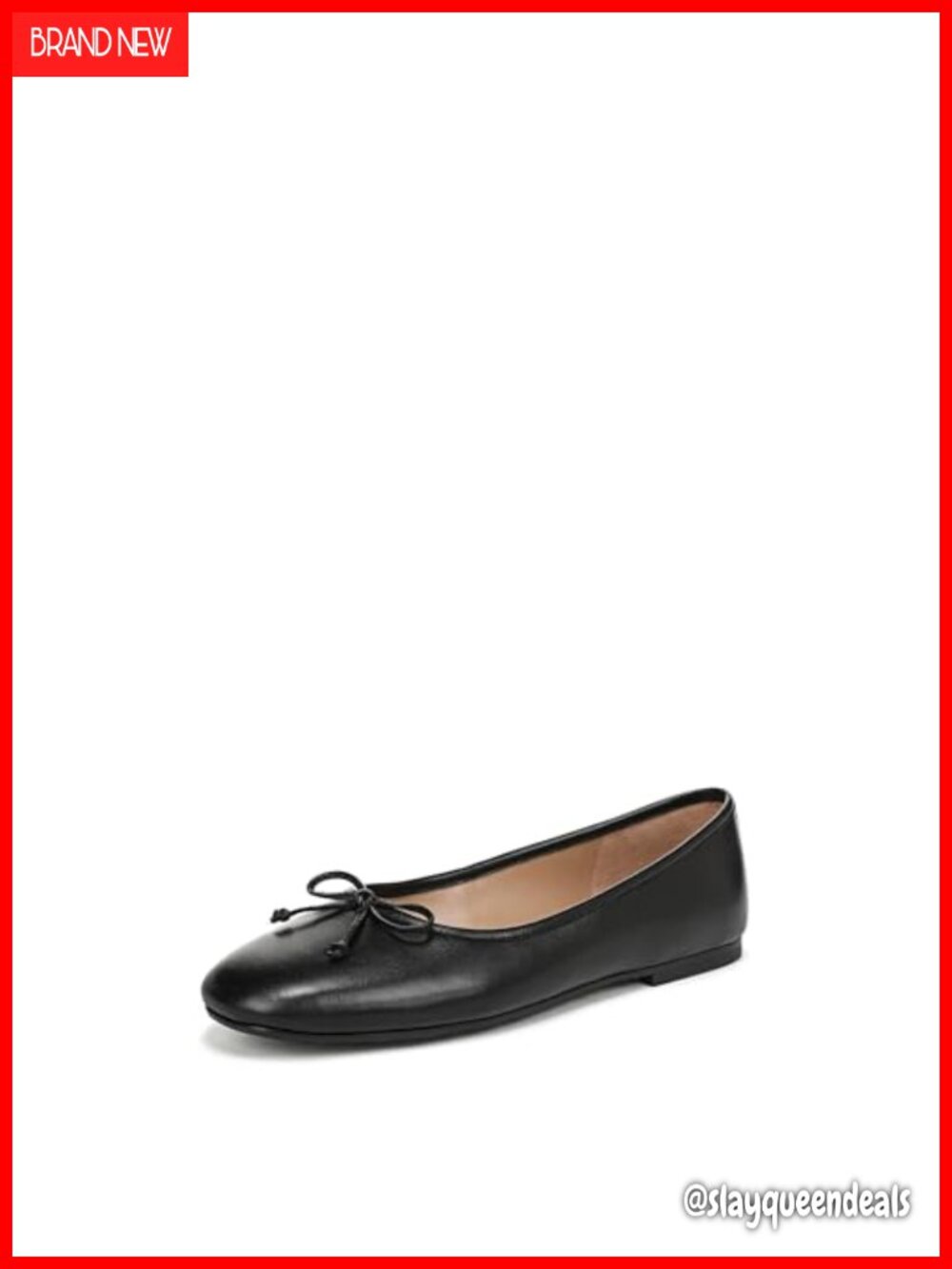 Alie Ballet Flats Leather Bow Detail Round Toe Slip On